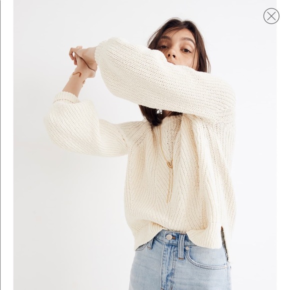 Balloon-Sleeve Pullover Sweater - Picture 5 of 5